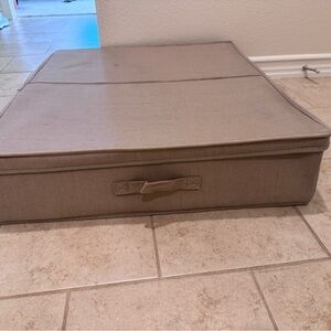 POTTERY BARN Tan Storage Box with Lid